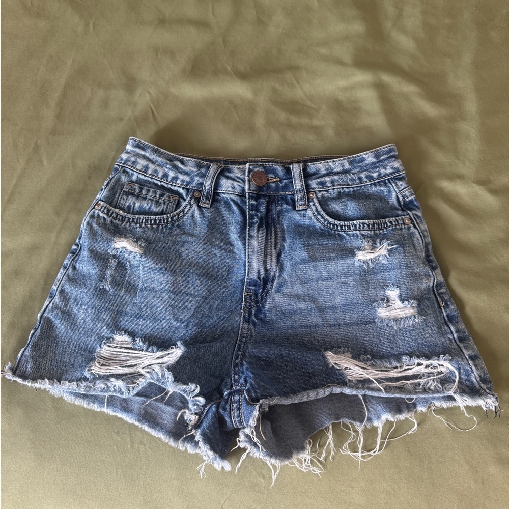 YMI Blue Distressed Jean Shorts